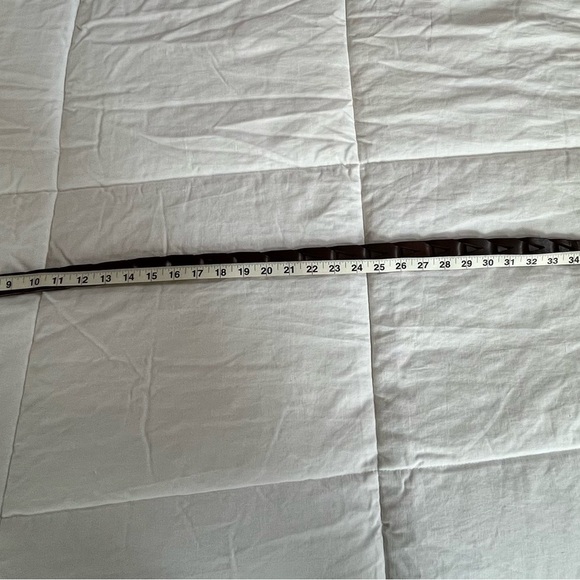 Unbranded Southwestern Style Brown leather Belt with silver hardware sz 34 - Picture 3 of 11